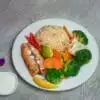 Grilled Salmon with Rice