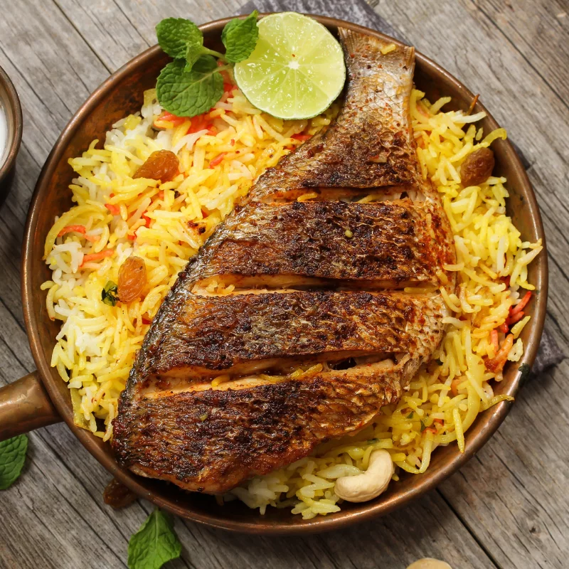 Fish Biryani (Tilapia Fillet)