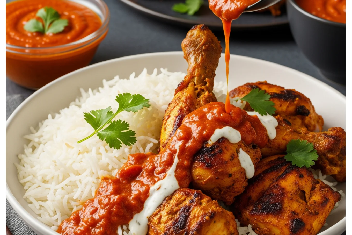 Best Chicken Tikka Masala Rice with Sauce, Bronx, NY